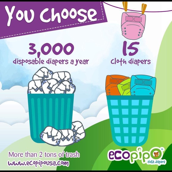 🌱One size cloth diaper 💙👖🧢 - Picture 6 of 8